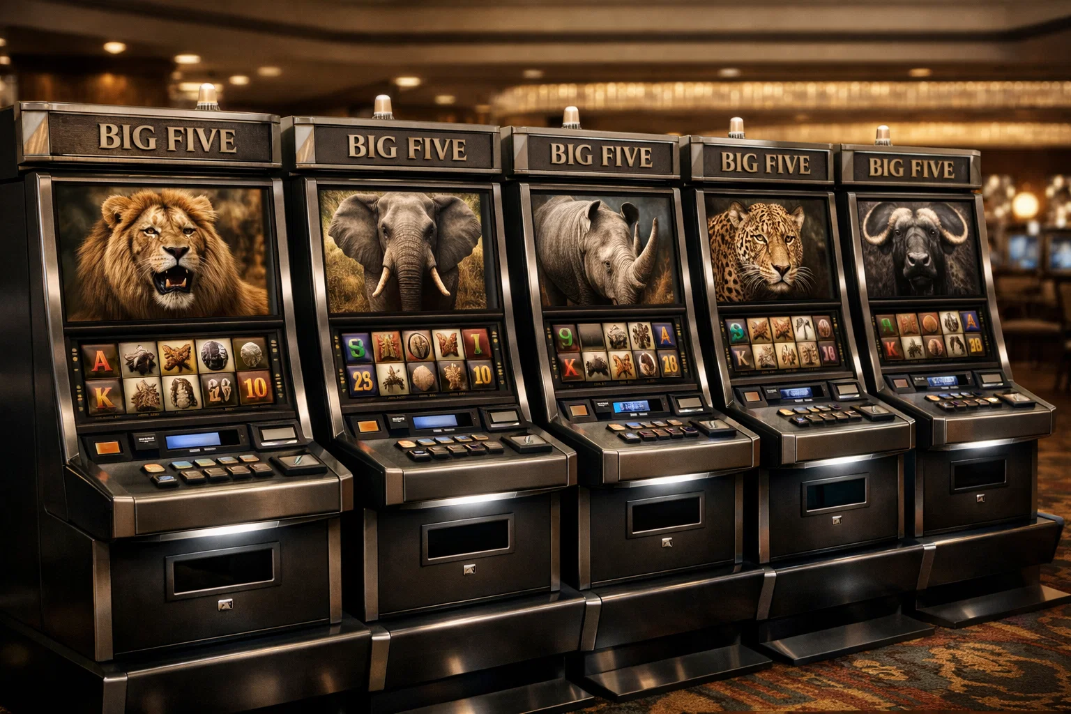 Player enjoying Big Five slots online